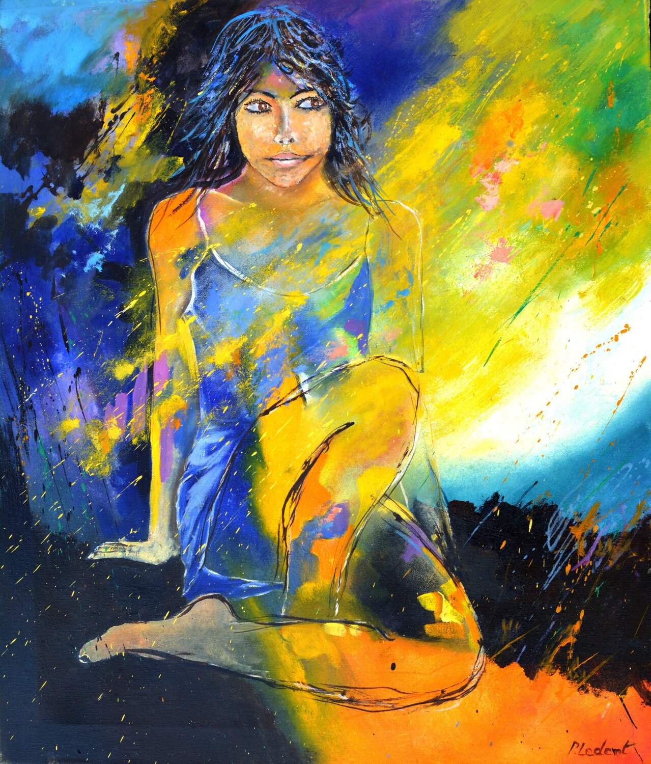 Calypso Pol Ledent Original painting for sale