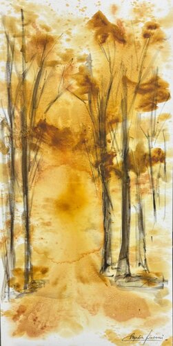 Otoño Dorado by Claudia Lucini, Painting for Sale on Select