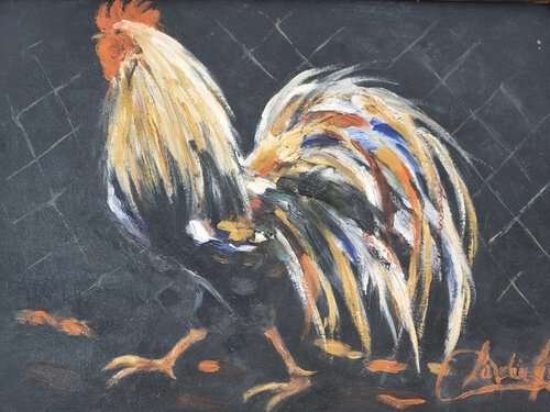 Gallo Negro by Claudia Lucini, Painting for Sale on Select