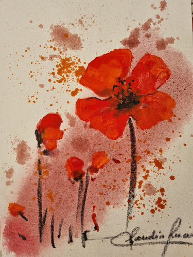 Amapolas by Claudia Lucini, Painting for Sale on Select