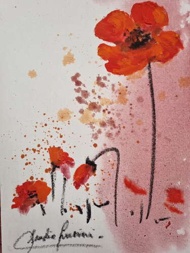 Amapolas by Claudia Lucini, Painting for Sale on Select