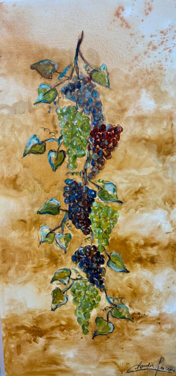 Uvas 1 Claudia Lucini Original painting for sale