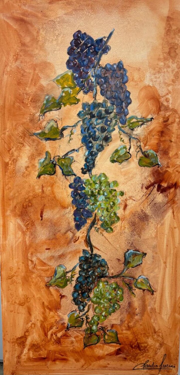 Uvas 2 Claudia Lucini Original painting for sale