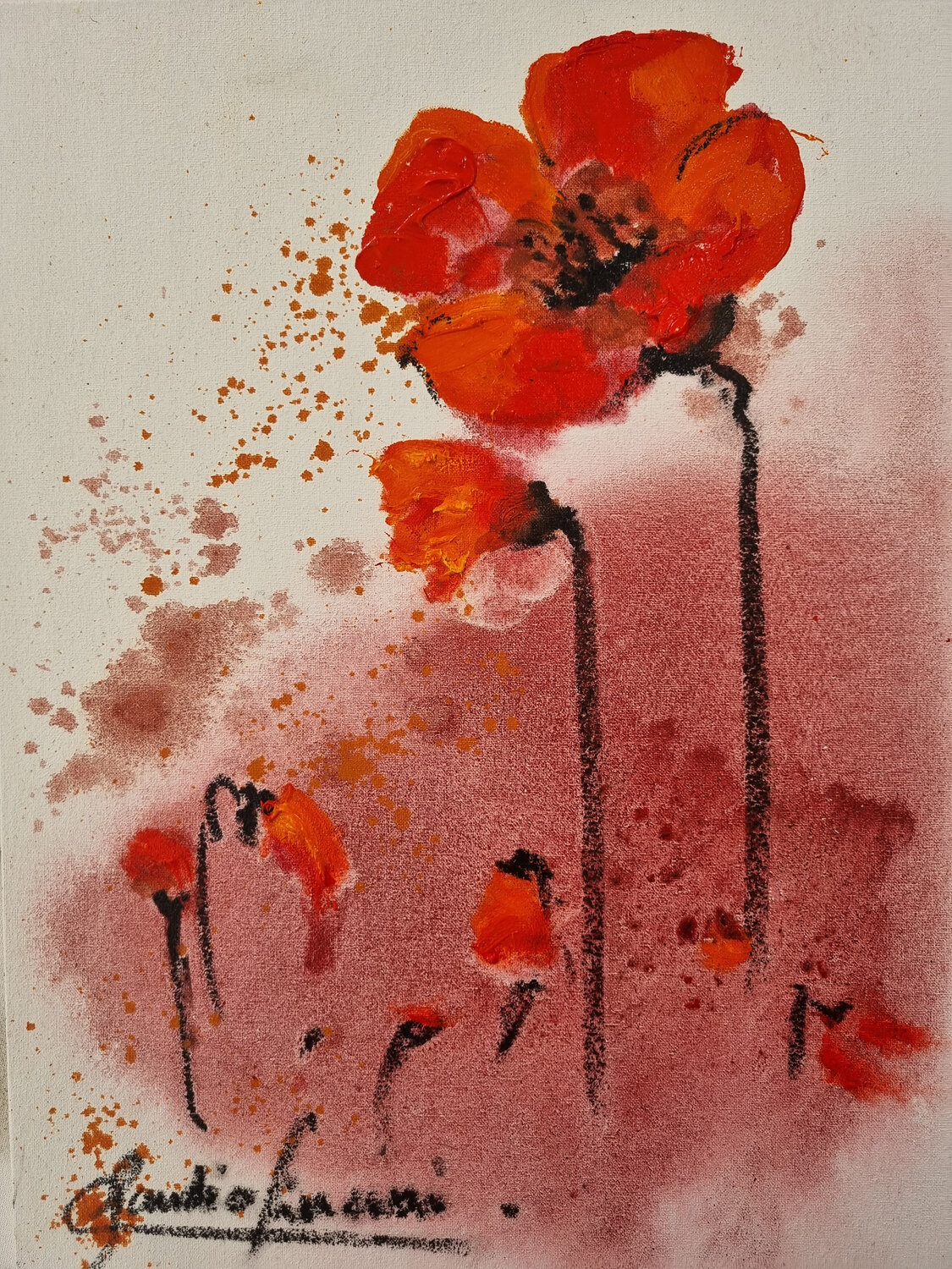 Amapolas Claudia Lucini Originalgemälde zu verkaufen