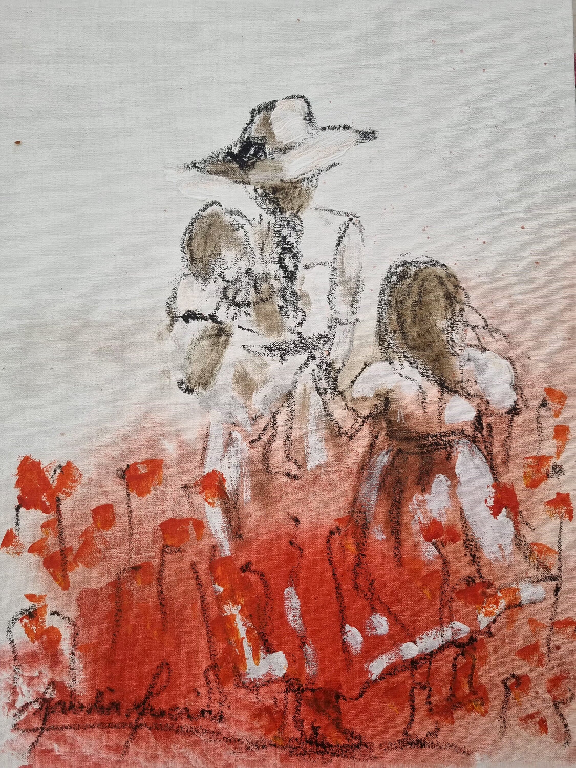 Amapolas Claudia Lucini Original painting for sale