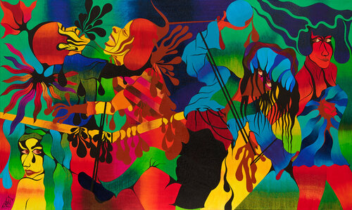 Tanzen by Said Tiraei, Painting for Sale on Select
