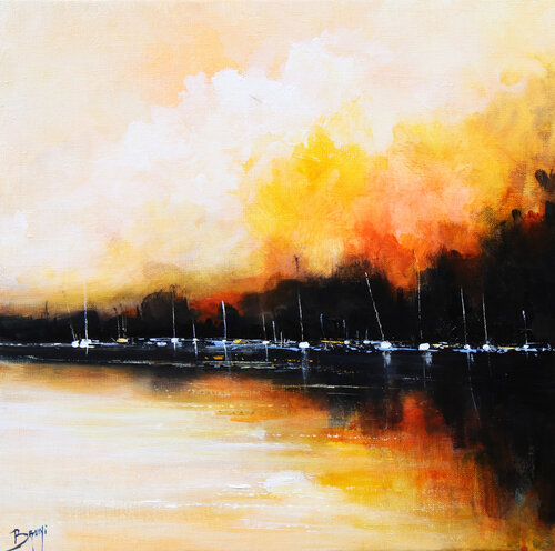 Reflets sur la mer by Eric Bruni, Painting for Sale on Select