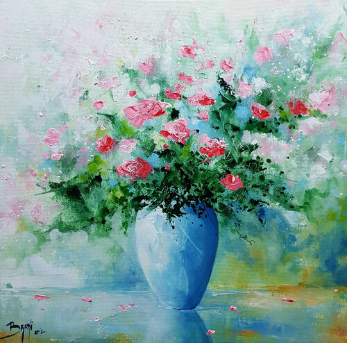 Bouquet Romantique by Eric Bruni, Painting for Sale on Select