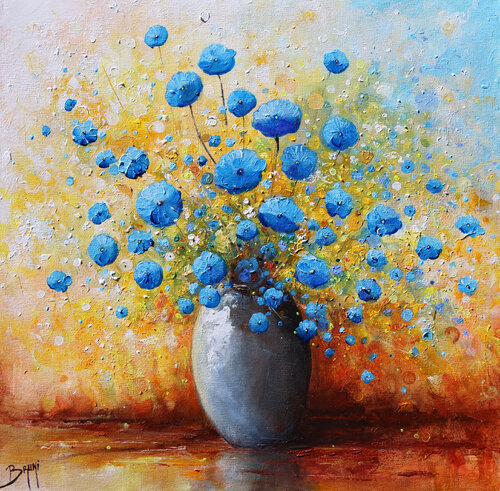 Rhapsodie Bleue by Eric Bruni, Painting for Sale on Select