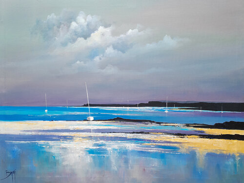 Les Lointains Bleus by Eric Bruni, Painting for Sale on Select