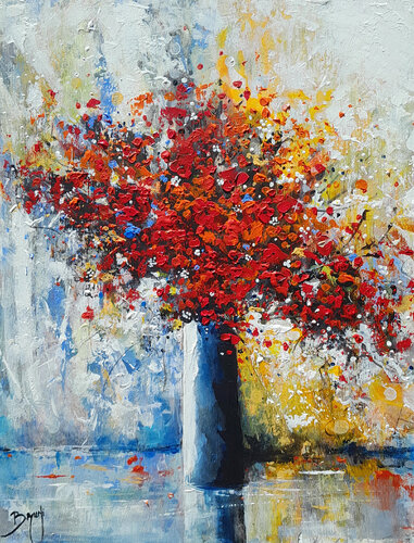 Pulsation Carmine by Eric Bruni, Painting for Sale on Select
