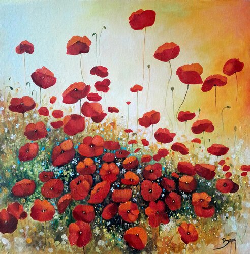 Ruby Fields by Eric Bruni, Painting for Sale on Select