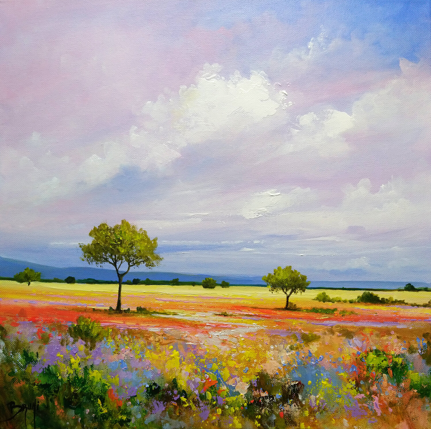 Couleurs printanières Eric Bruni Original painting for sale