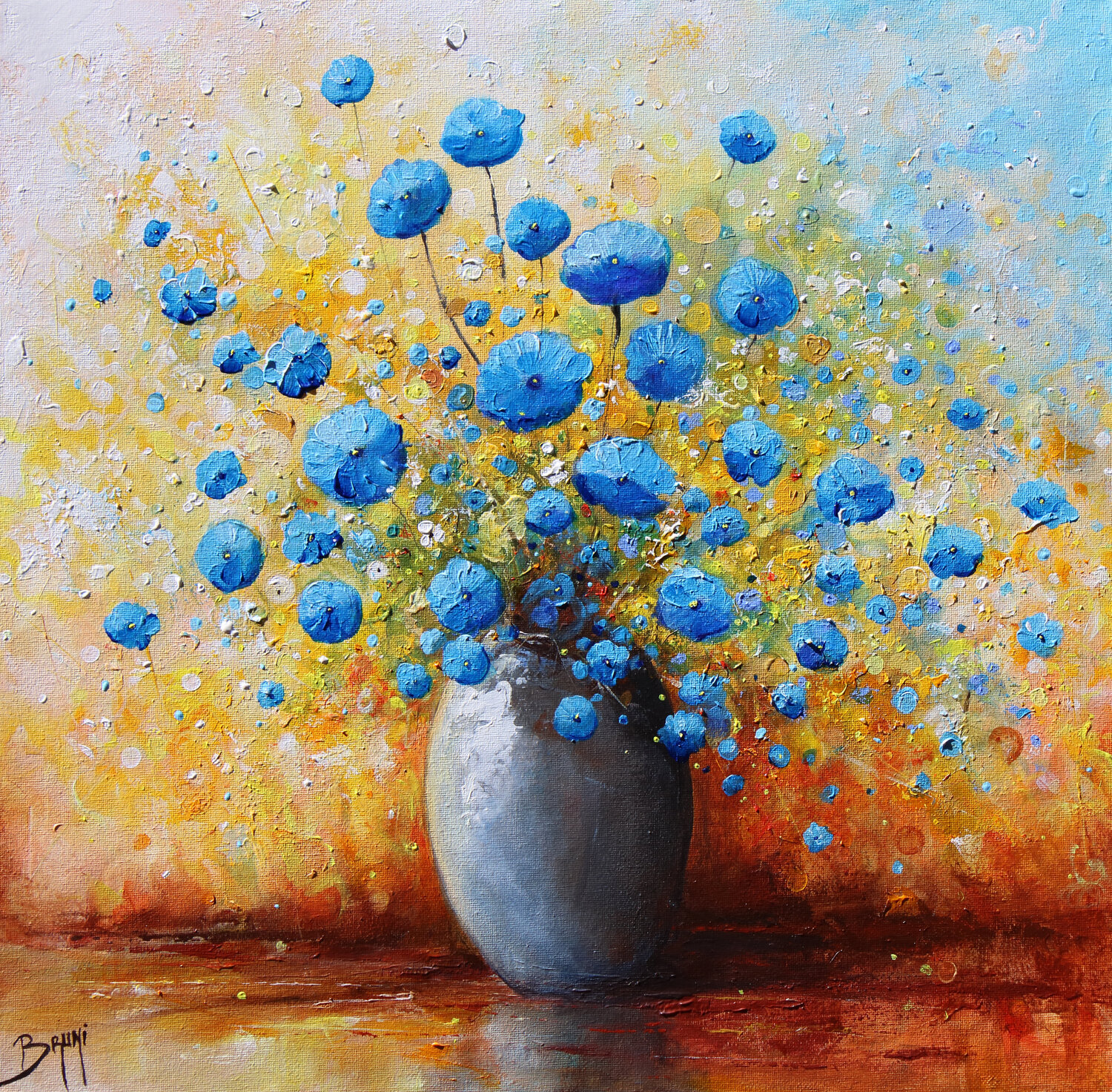 Rhapsodie Bleue Eric Bruni Original painting for sale