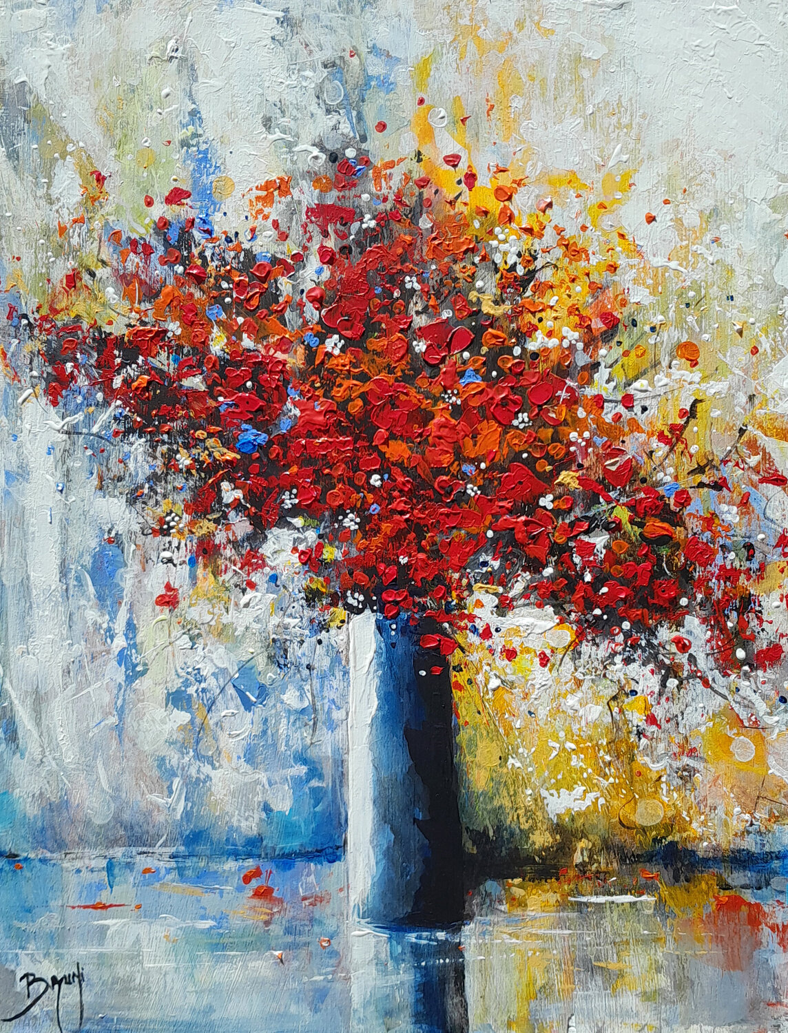 Pulsation Carmine Eric Bruni Original painting for sale