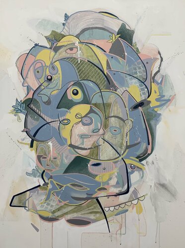look in, and up / they say the darkest hour is right before dawn by Eric Wixon, Painting for Sale on Select