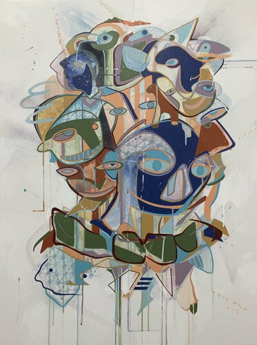 it’s the end of this thing we call stability / your old road is rapidly aging by Eric Wixon, Painting for Sale on Select