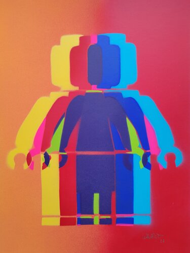 Multi Lego Orange Rouge by Wawapod, Painting for Sale on Select