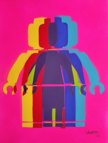 Multi Lego Rose Fluo by Wawapod, Painting for Sale on Select