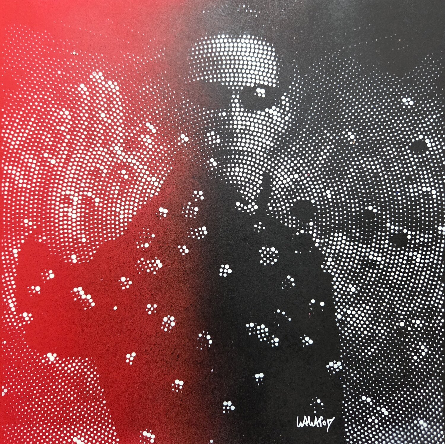 Matrix Rouge Noir Wawapod Original painting for sale