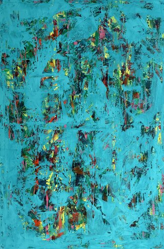 Il giardino turchese by STEFANIA GAGLIARDI, Painting for Sale on Select