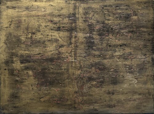 The golden wall by STEFANIA GAGLIARDI, Painting for Sale on Select
