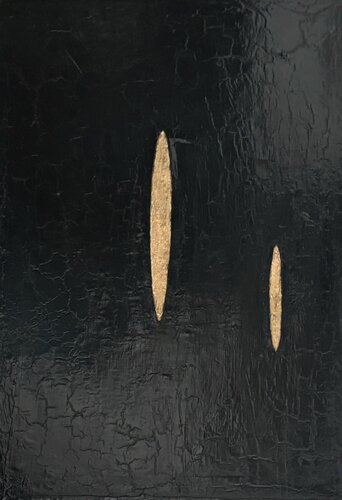 Golden slit 3 by STEFANIA GAGLIARDI, Painting for Sale on Select