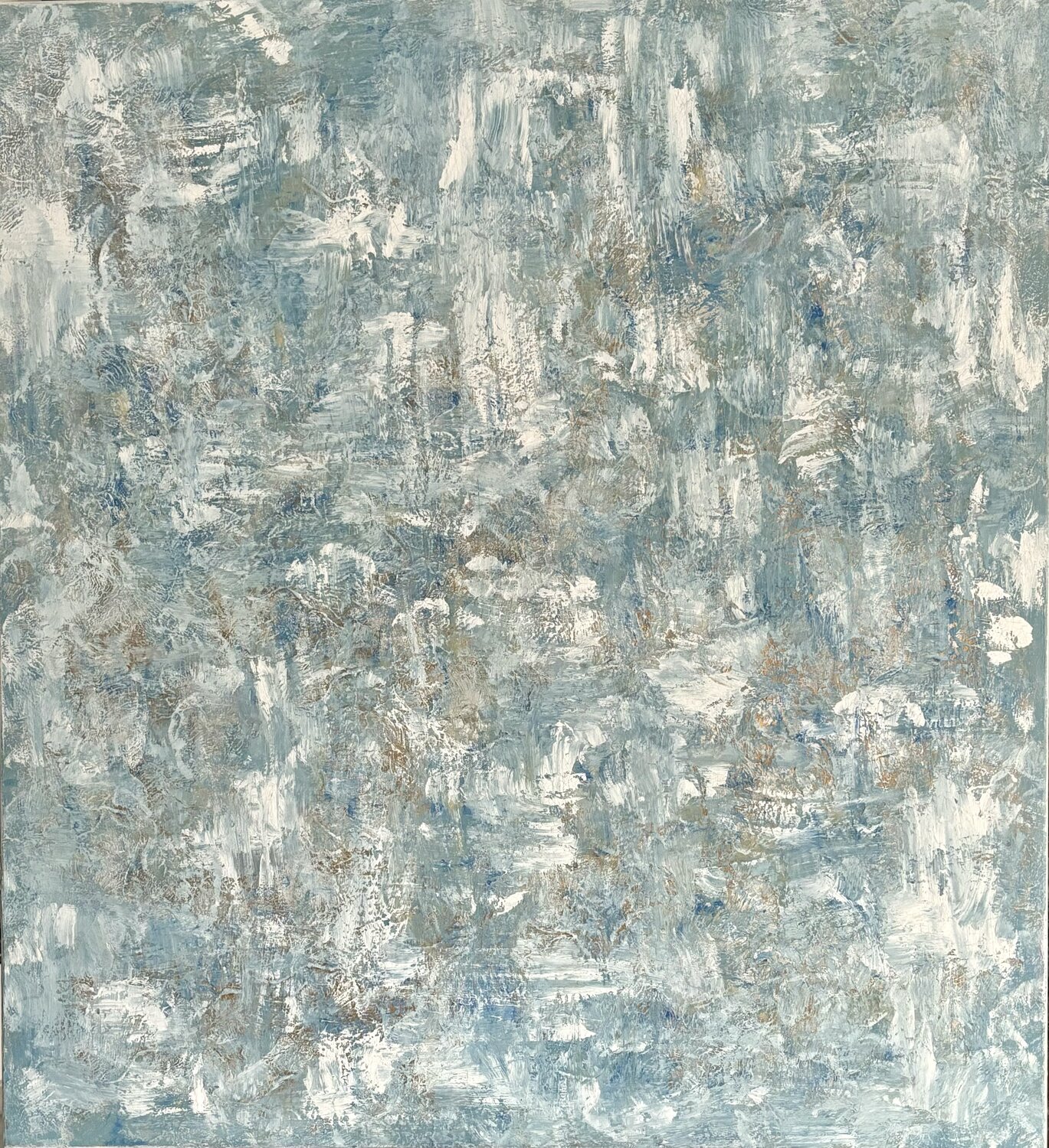 Gold and white STEFANIA GAGLIARDI Original painting for sale