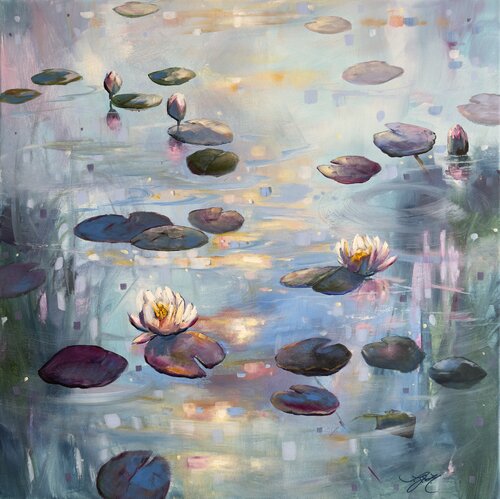 Lilies Dance 5 by Sandra Gebhardt-Höpfner, Painting for Sale on Select