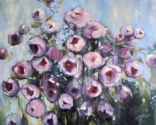 Rose Parade 4 by Sandra Gebhardt-Höpfner, Painting for Sale on Select