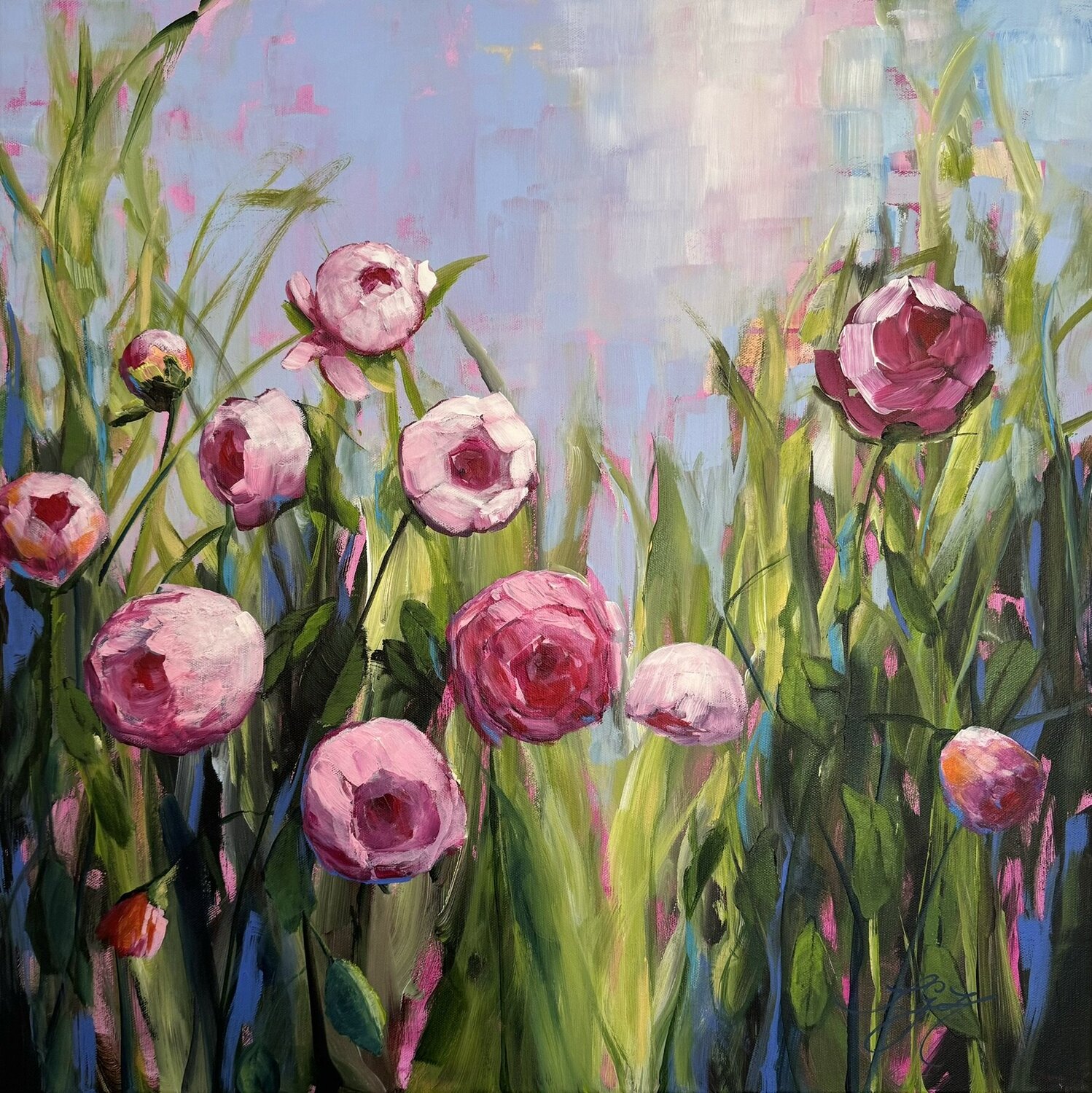 My Roses 1 Sandra Gebhardt-Höpfner Original painting for sale