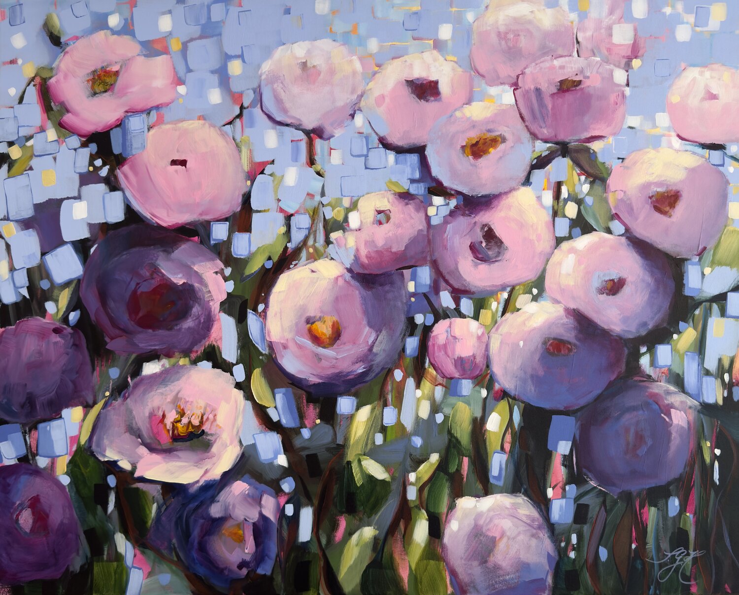 Rose Parade 3 Sandra Gebhardt-Höpfner Original painting for sale