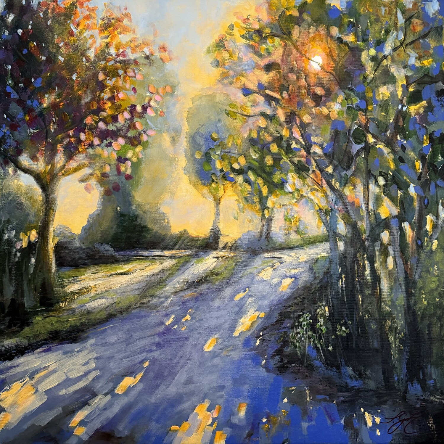 Garden Walk 2 Sandra Gebhardt-Höpfner Original painting for sale