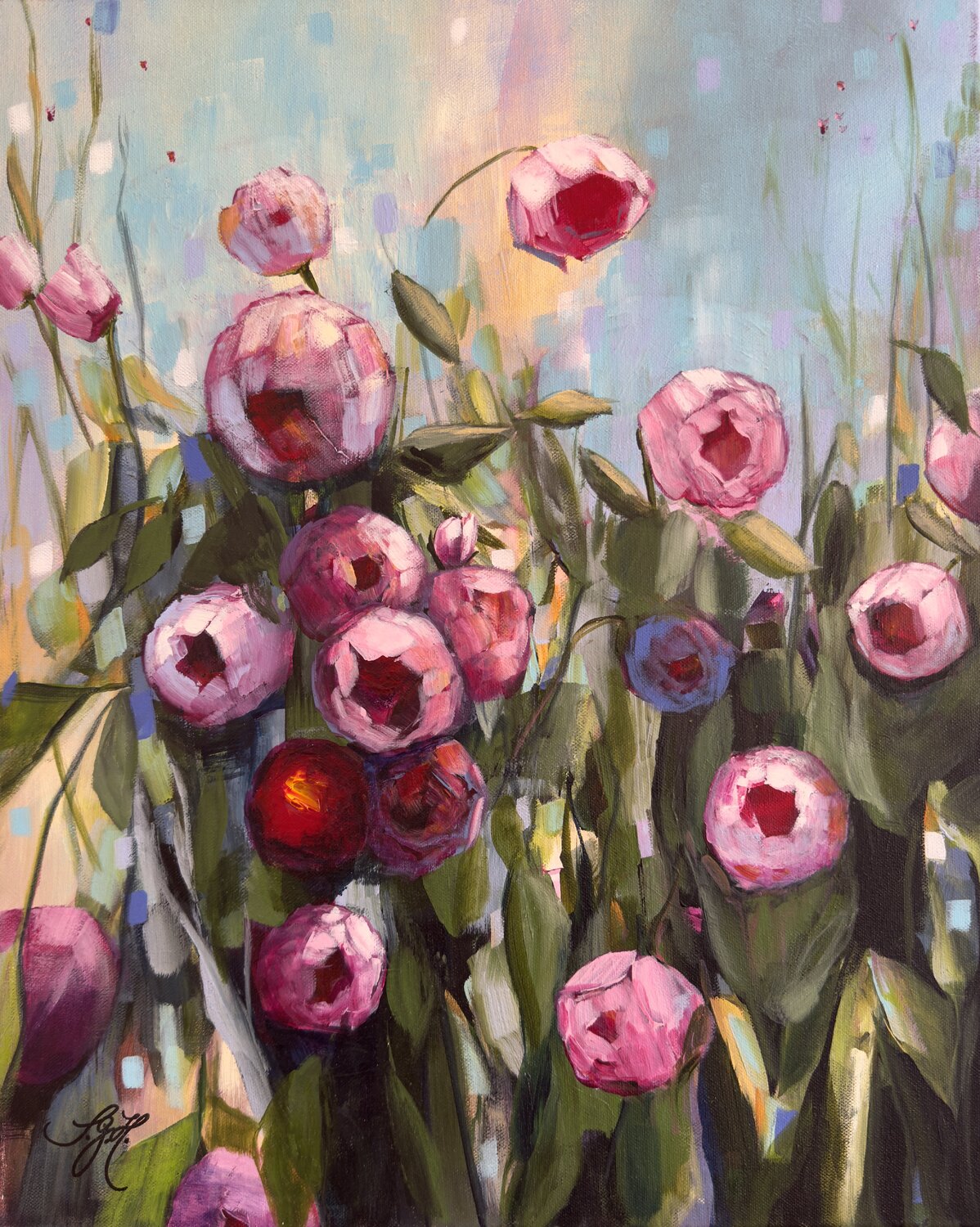 My Roses 8 Sandra Gebhardt-Höpfner Original painting for sale