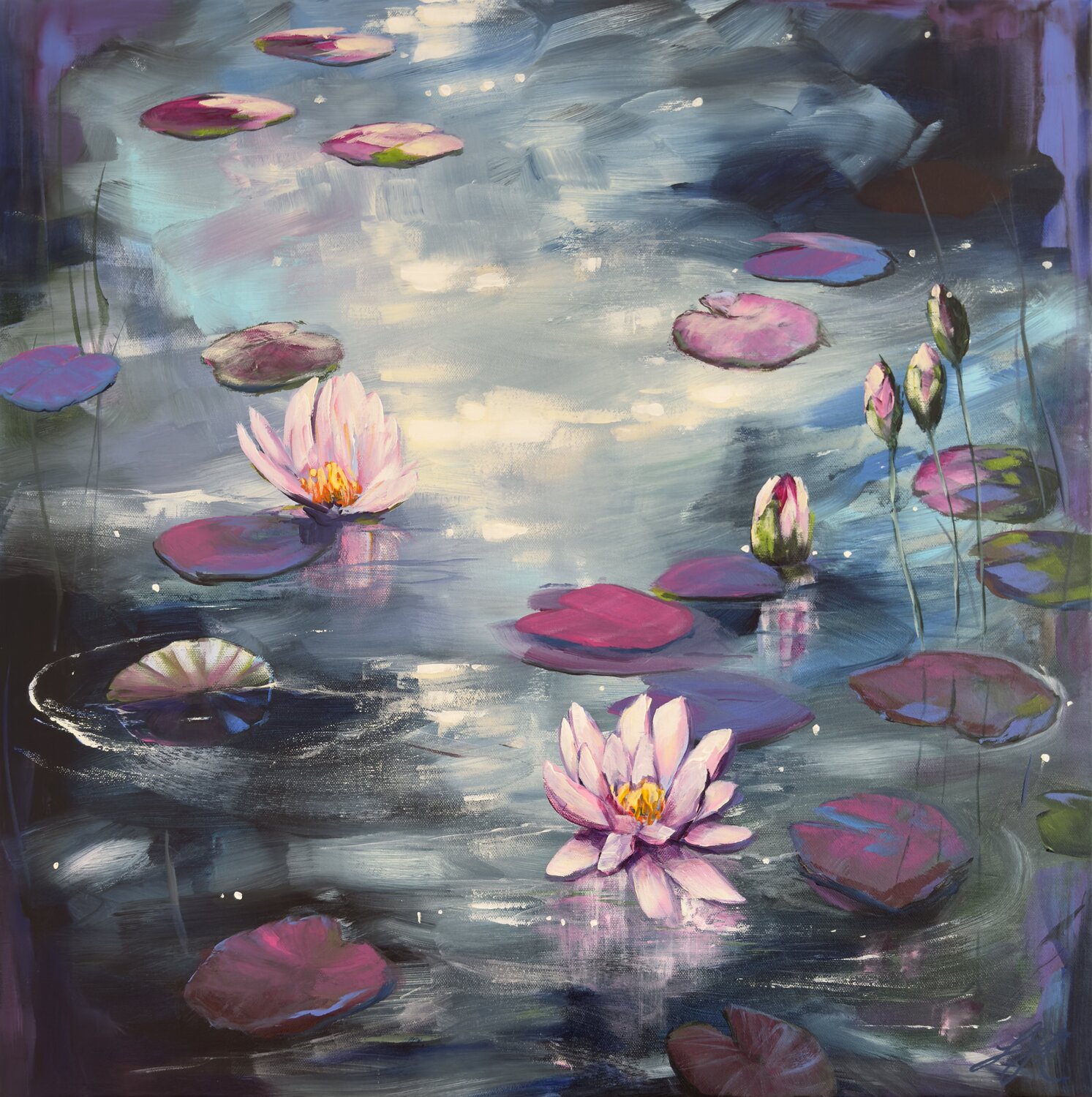 Serenity 6 Sandra Gebhardt-Höpfner Original painting for sale