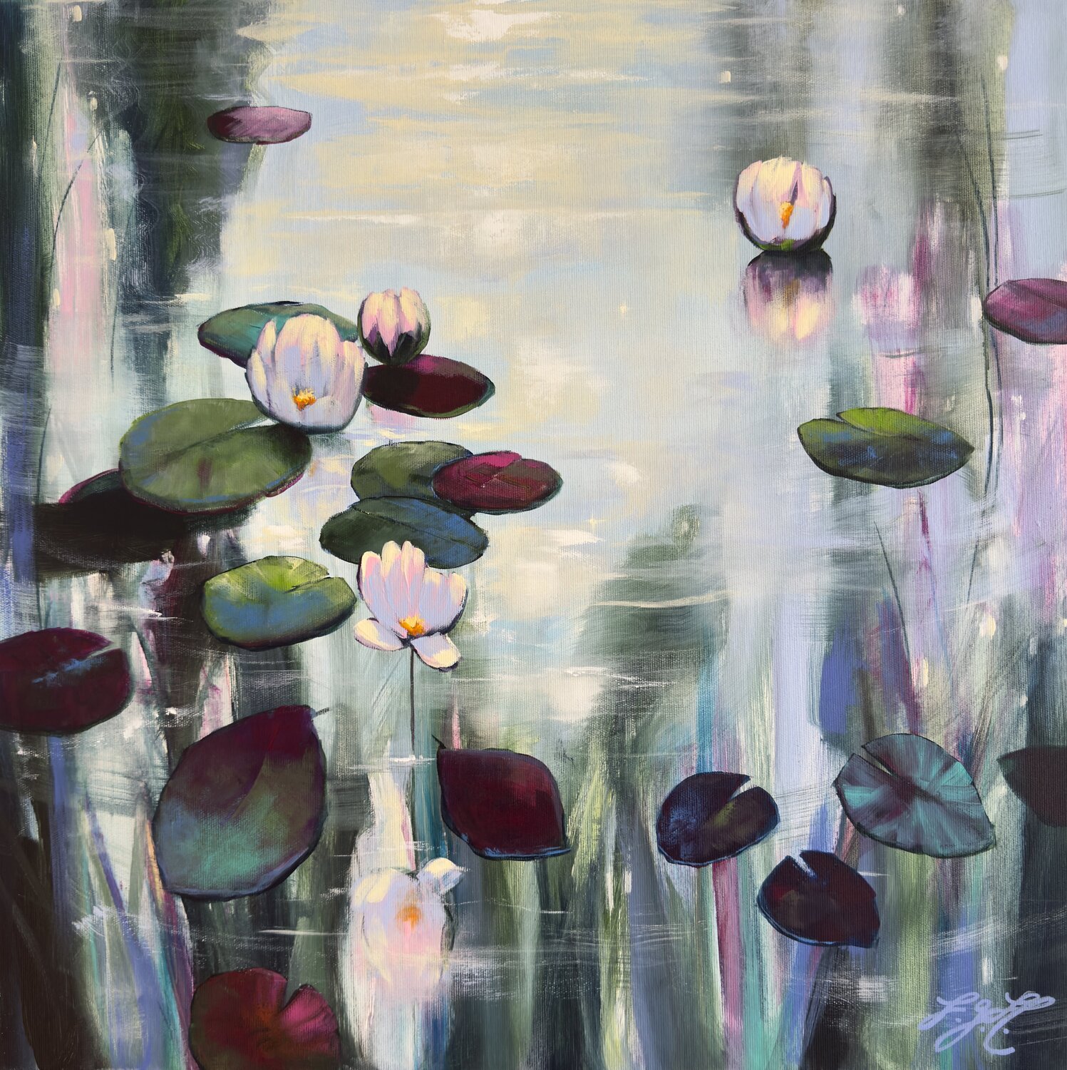 Serenity 9 Sandra Gebhardt-Höpfner Original painting for sale