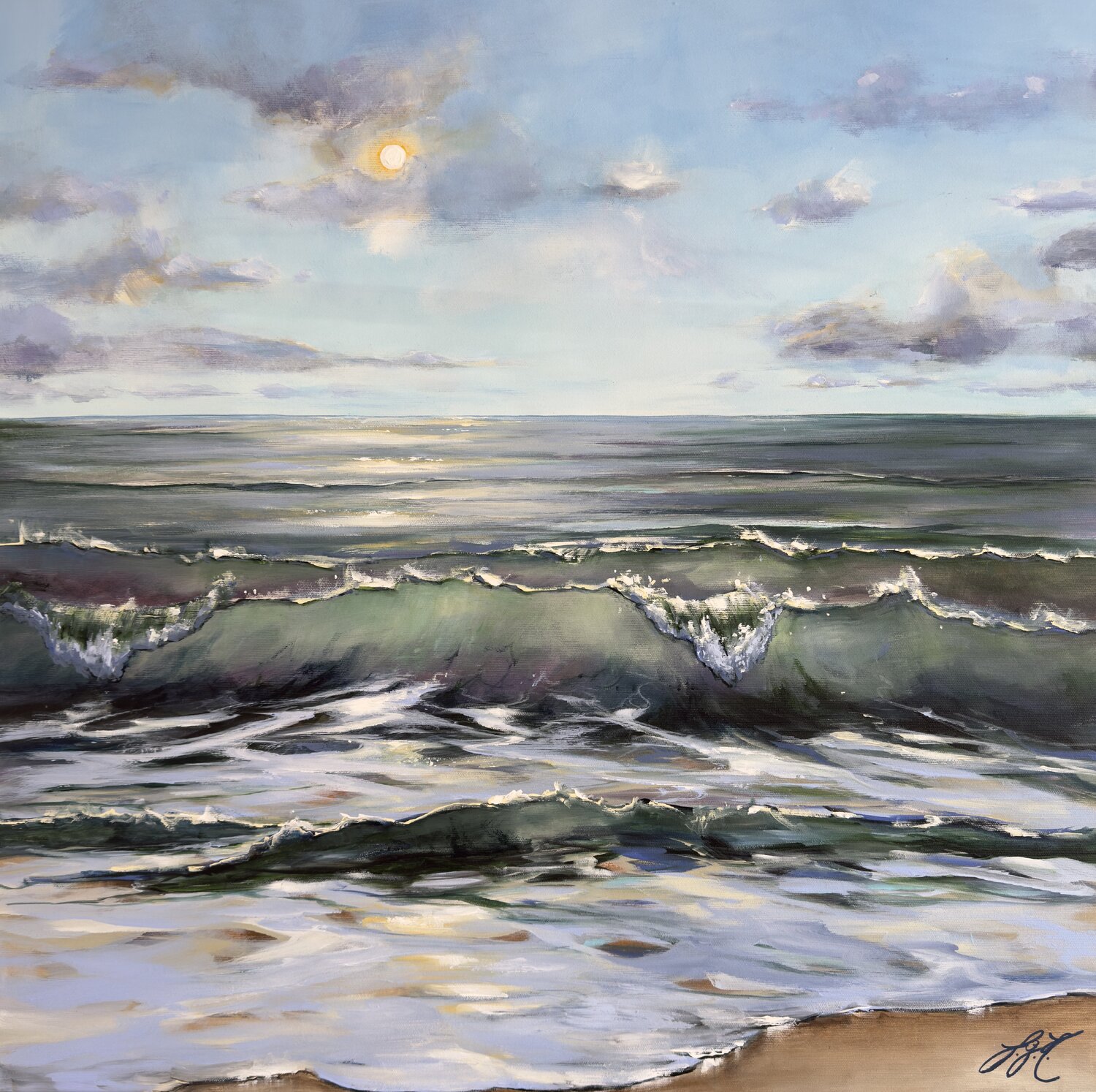 Happy At The Ocean 5 Sandra Gebhardt-Höpfner Original painting for sale