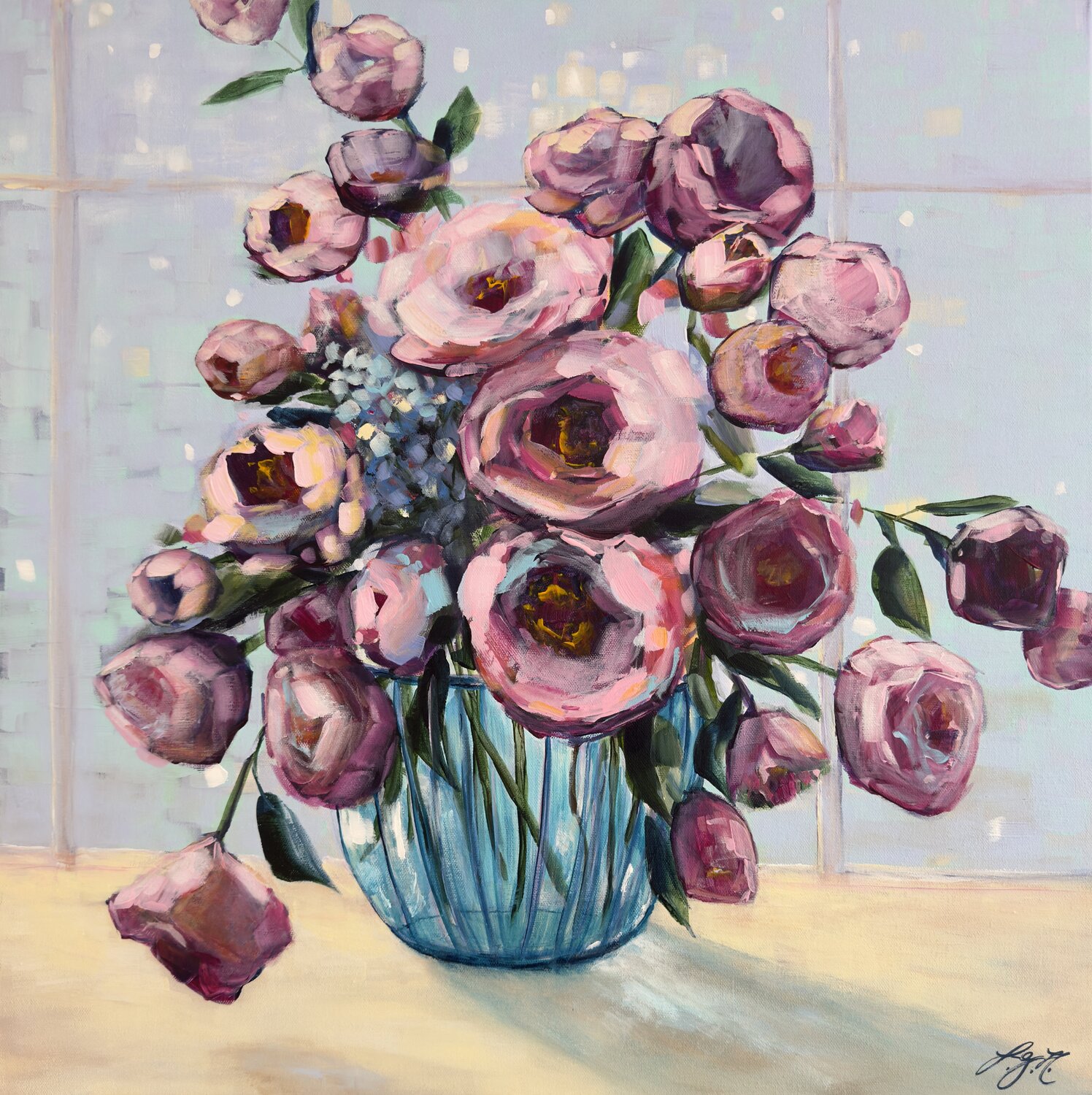 Vase Full Of Summer 2 Sandra Gebhardt-Höpfner Original painting for sale