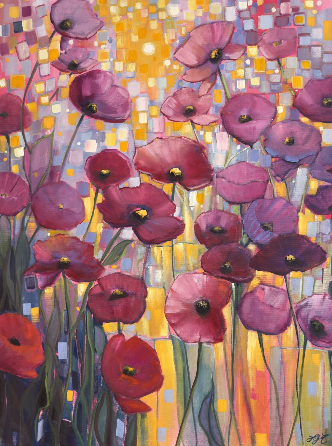 Poppies Come With Me 1 Sandra Gebhardt-Höpfner Original painting for sale