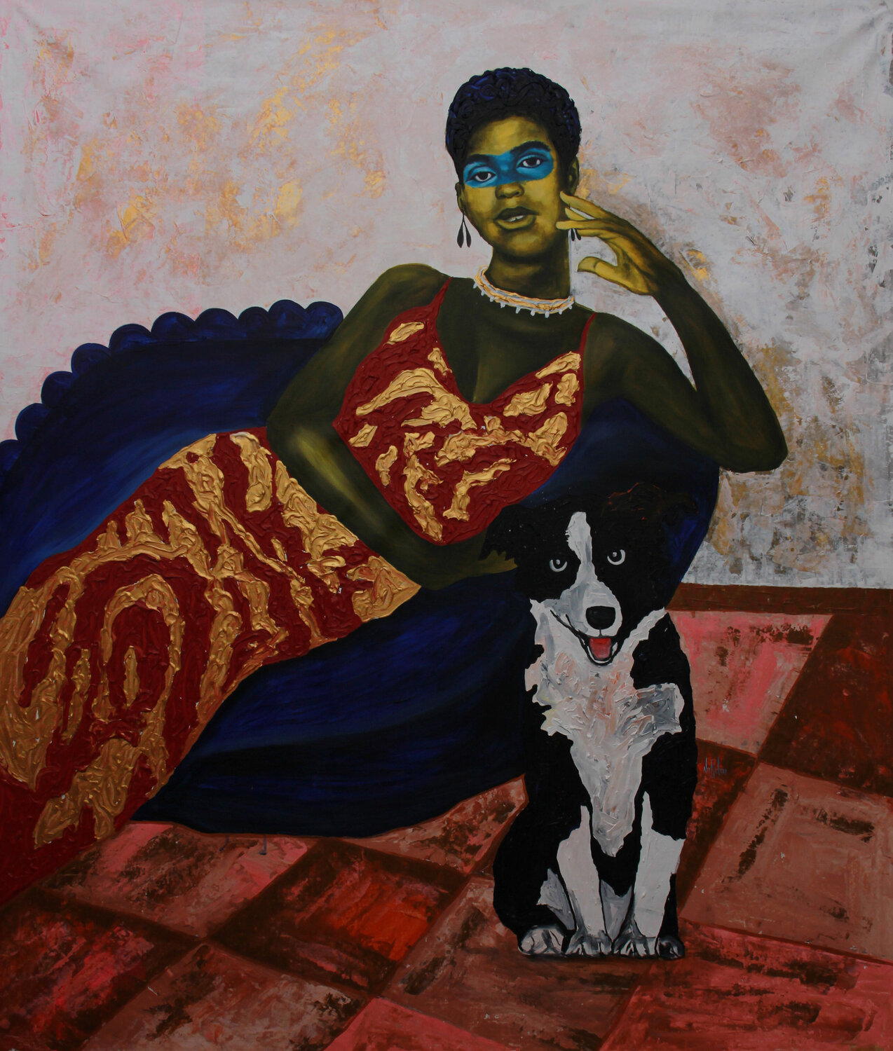 Buddying: Friend of Mine 2 Theophilus Tetteh Original painting for sale