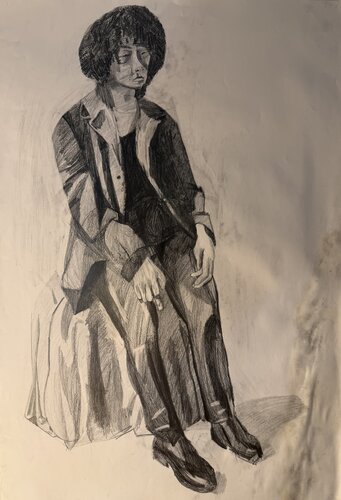 Portrait of a young lady by Brüder Peter & Arkadi Martyniuk, Drawing for Sale on Select