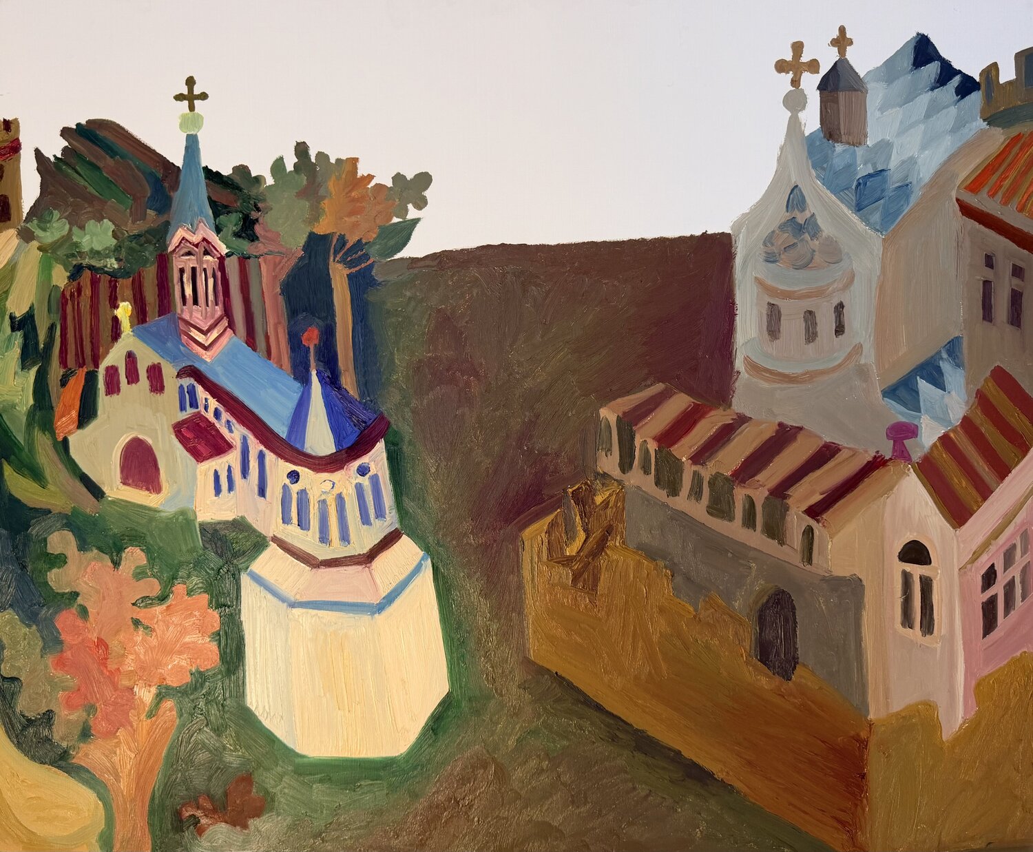 Old town Brüder Peter & Arkadi Martyniuk Original painting for sale