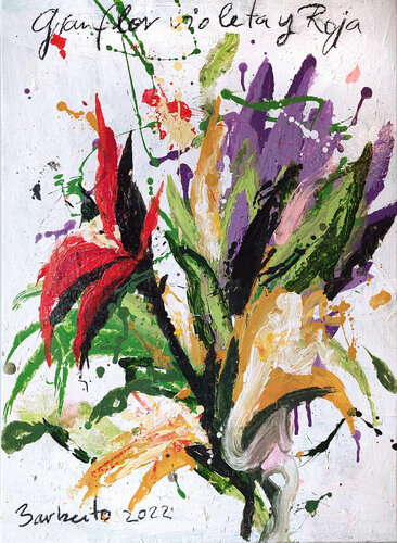 VIOLETA Y ROJA by Jesús BARBEITO, Painting for Sale on Select