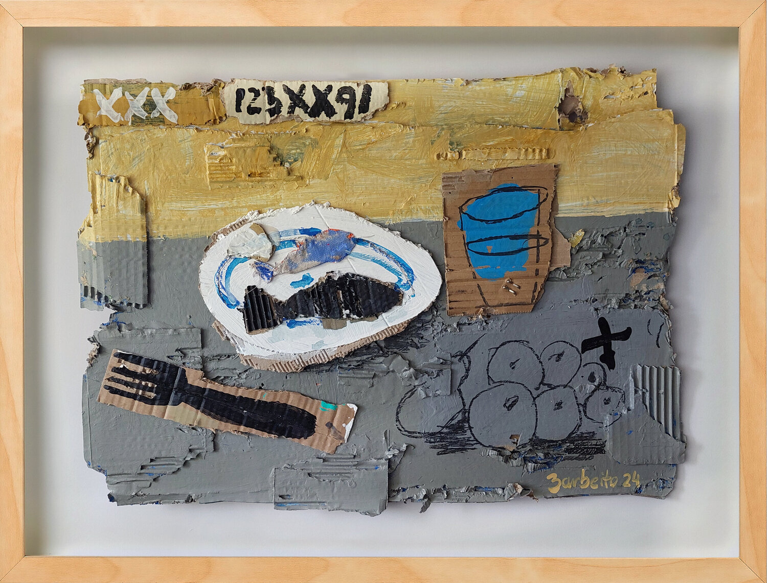 VASO AZUL Jesús BARBEITO Original painting for sale