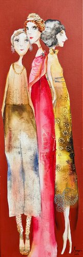 Mesdames  Simone, Ursula et Ida by Sniege, Painting for Sale on Select