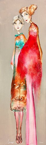 Mesdames   Stéphanie et Helga by Sniege, Painting for Sale on Select
