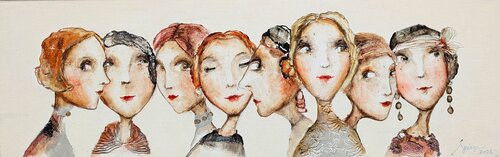 Copinages 1924 by Sniege, Painting for Sale on Select
