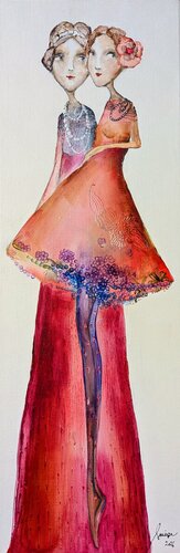Mesdames  Veronica et Diane by Sniege, Painting for Sale on Select