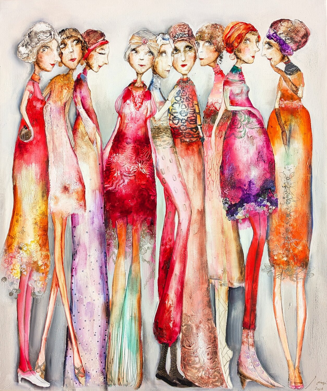Grâces VIII Sniege Original painting for sale
