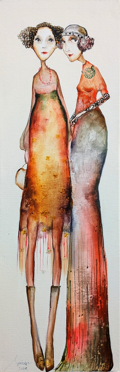 Mesdames    Stéphanie et Lola Sniege Original painting for sale